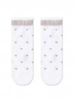 Conte Socks CLASSIC 243 Lurex Hearts Aerial Edging small photo conteamerica.com